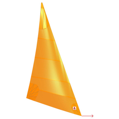 Delta voiles tourmentin orange 6m²