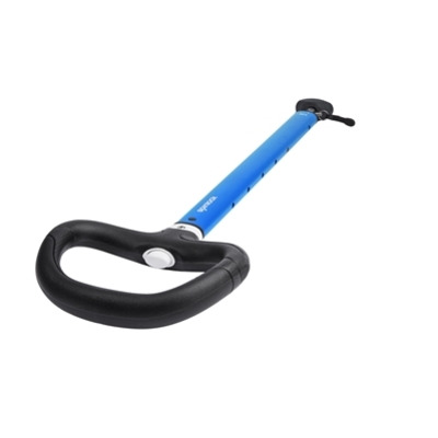 matt light blue asymmetric handle tiller