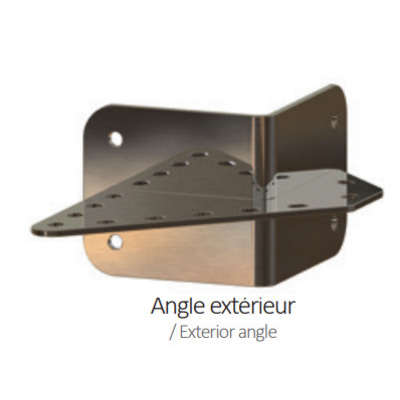 Platine murale pour enrouleur-angle extrieur